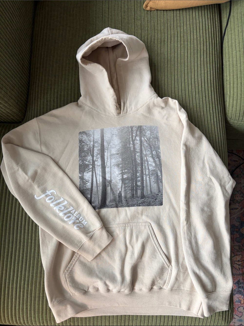 Rare Taylor Swift “In The Trees” Beige Folklore Album Hoodie